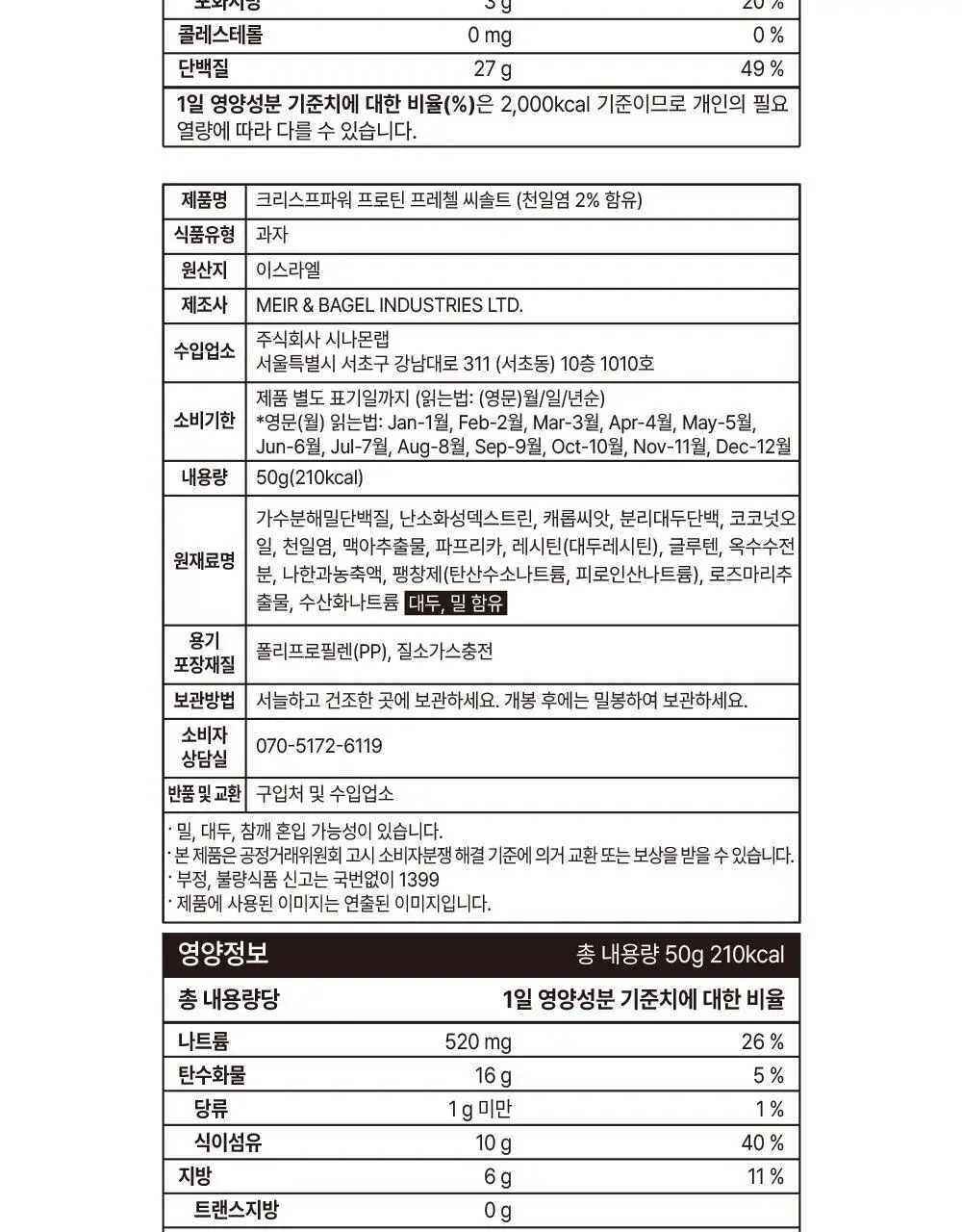 [미국품절대란] 크리스프파워 프로틴 프레첼 에브리띵 50g 상세페이지 31
